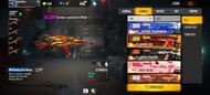 Flaming Red AK skin in Free Fire (Image via Garena)